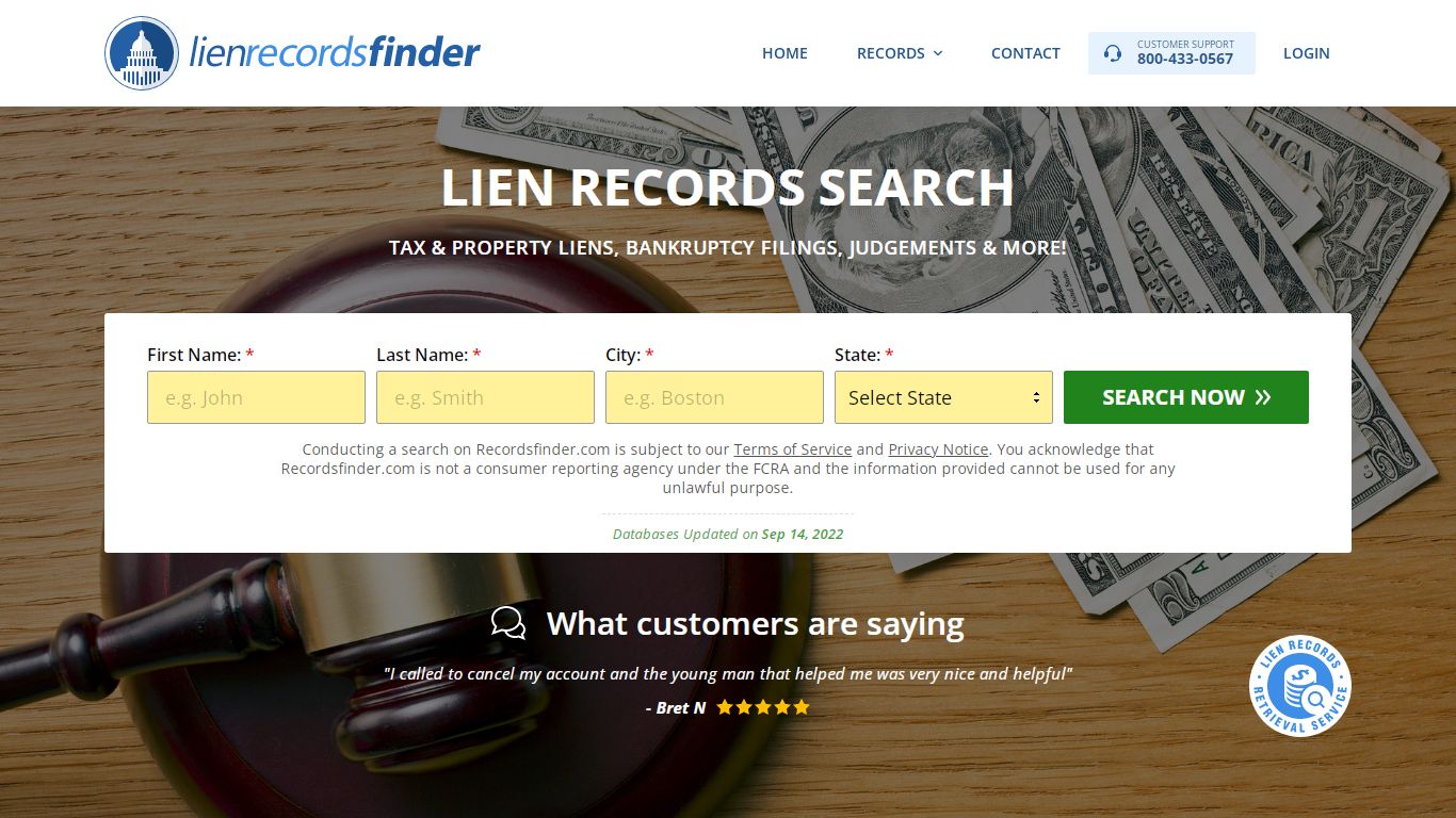 Lien Records Search - Recordsfinder.com
